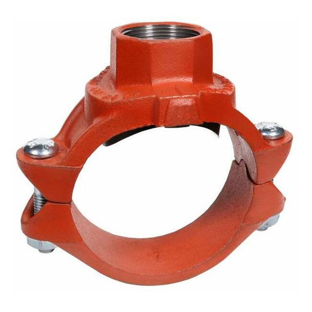 Gruvlok Clamp-T w/ FNPT Branch,6x2",Iron,500 psi 0390171528
