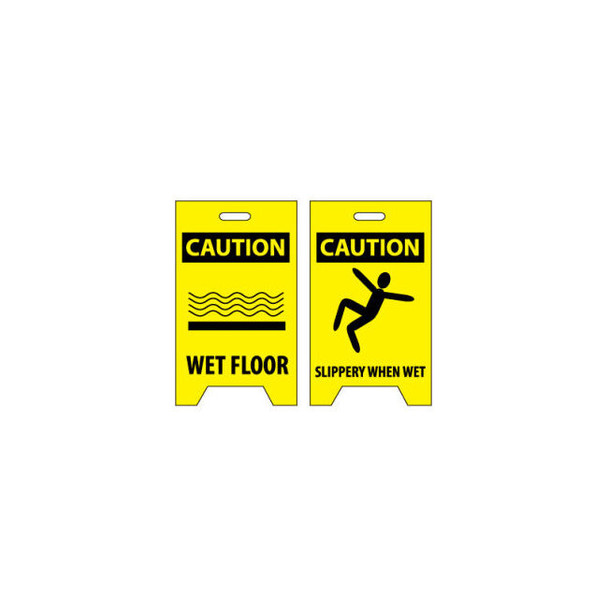 Floor Sign - Caution Wet Floor Caution Slippery When Wet