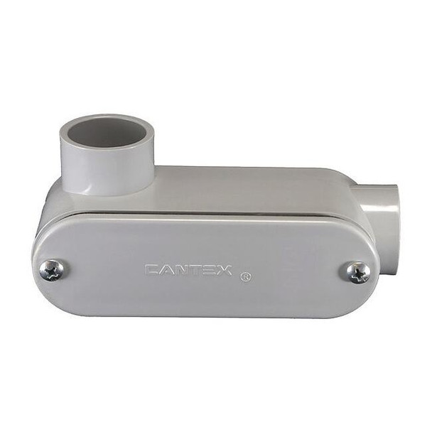 Cantex Conduit Outlet Body,PVC,Trade Size 1/2in 5133660