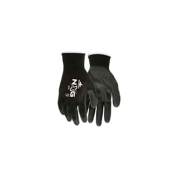 MCR Safety 9669L Economy PU Coated Work Gloves 13-Gauge Black Large 12 Pairs
