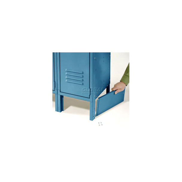 Global Industrial End Base For 12""D X 6""H Blue Locker Pair (Left And Right)