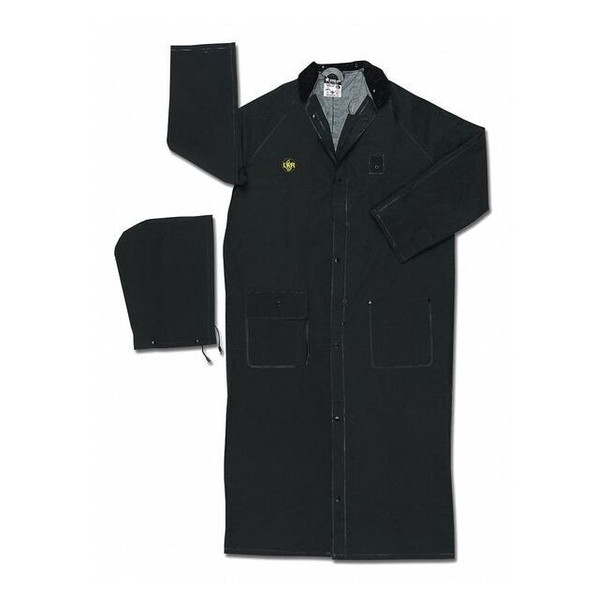Mcr Safety Rider Raincoat,Black,M 267CM