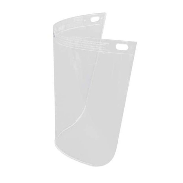 Faceshield Window, Clear Visor, 8 in Height, Uncoated Lens, clear