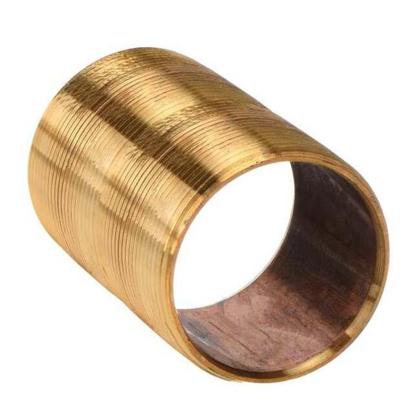 1/8" MBSPT x MNPT x 3/4" TBE Red Brass Pipe Nipple Sch 40