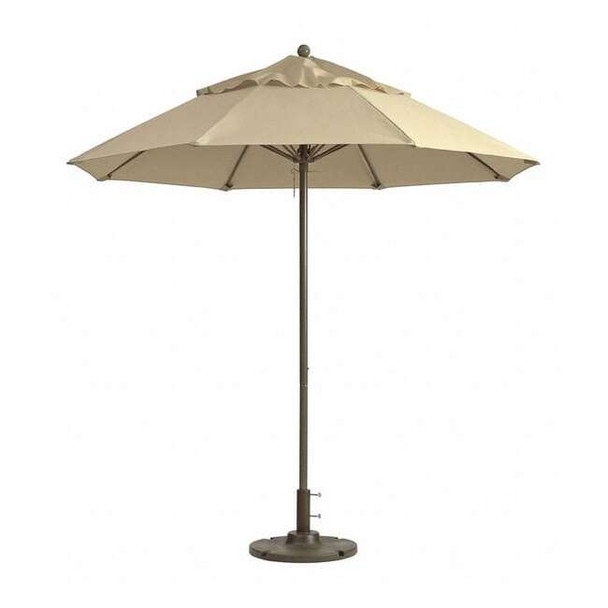 Grosfillex Windmaster Umbrella, 9 ft., Khaki 98820331