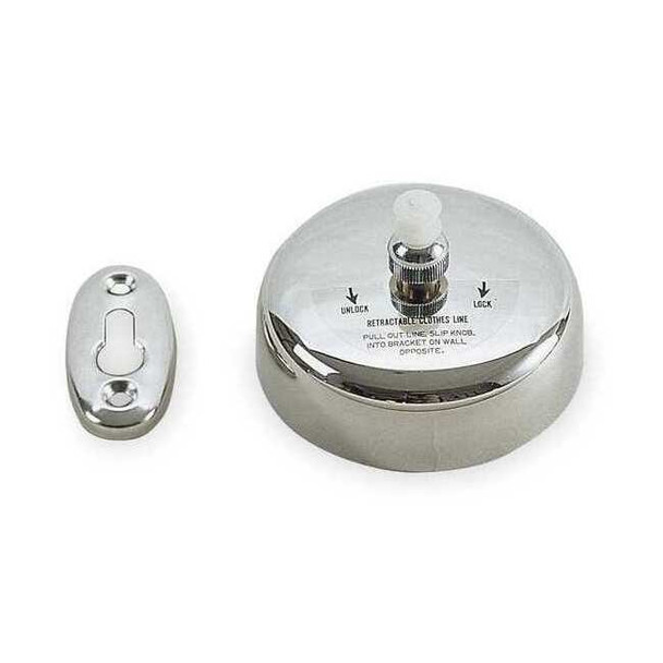 Stainless Steel, Nylon Cord, Retractable Clothesline, Bright Polished