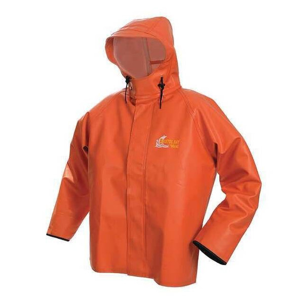 Viking Rain Jacket w/Hood,0.75mm PVC,Orange,2XL 8125J-XXL