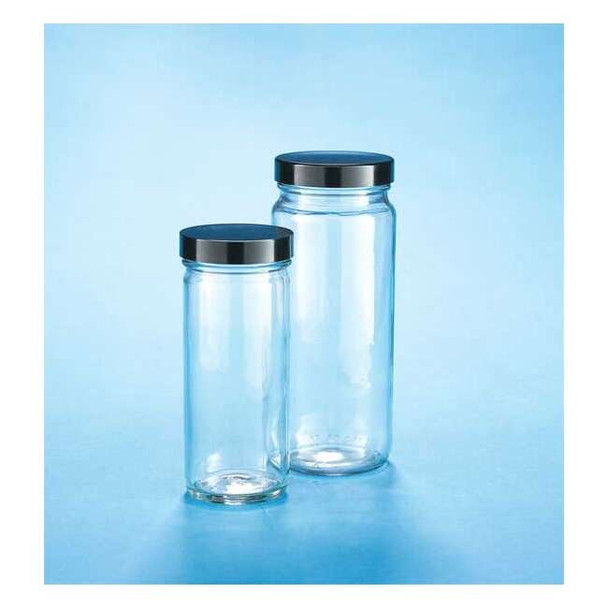 Kimble Chase Glass Straight Jar,16 Oz,Vinyl,PK12 5511670C-81