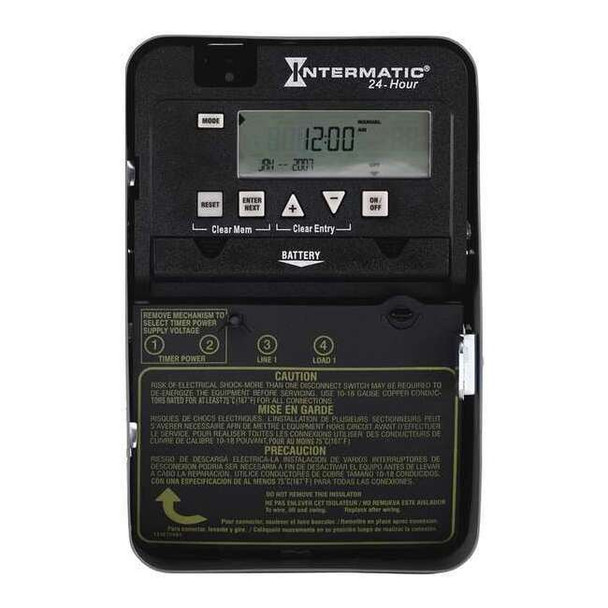 Intermatic Electronic Timer, Gray, Metal ET1105C