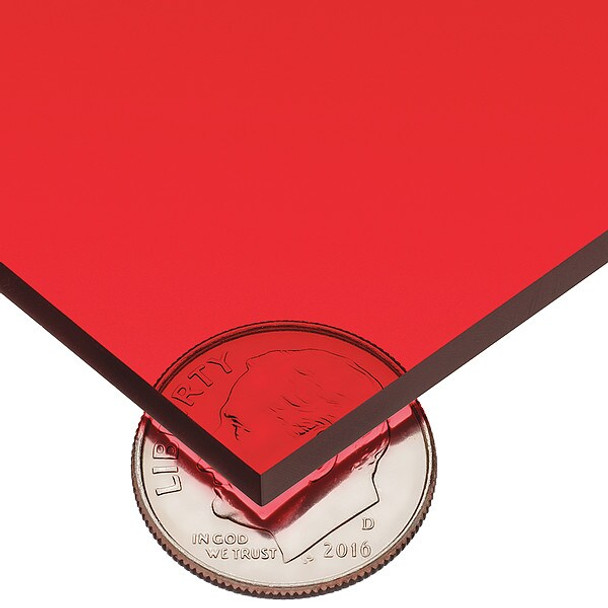 Manufacturer Varies PlstcSht,CstAcry,12"x12",0.125"T,Red,Clr PS-CACT-65