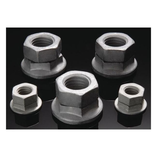 2-Piece Wedge Lock Nut, M10-1.50, Steel, Class 10, Zinc Plated, 11 mm Ht, 50 PK