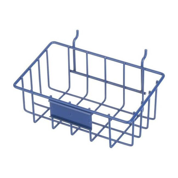 Marlin Steel Wire Products Rectangular Storage Basket, Steel, Blue 920-07