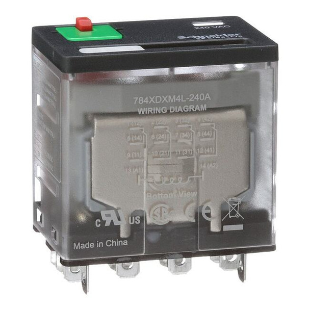Socket, General Purpose Relay, Square, 15 A, 14 Pins, Faston Connector