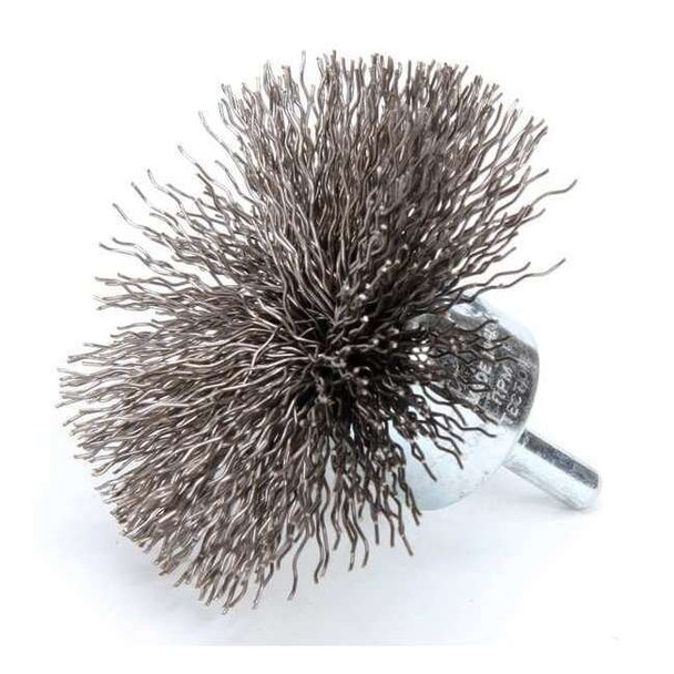 Weiler Flared End Wire Brush, Steel, 3", 16, 000 RPM 96141