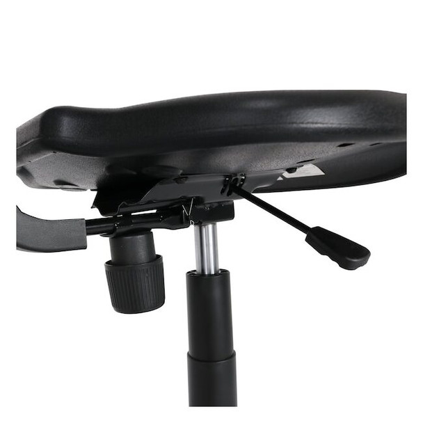 Polyurethane Task Chair, 22" to 32", No Arms, Black