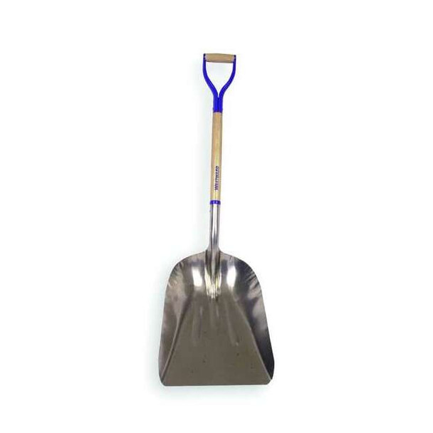 No. 12 14 ga Grain Scoop, Aluminum Blade, 29-1/2 in L Natural Wood Handle