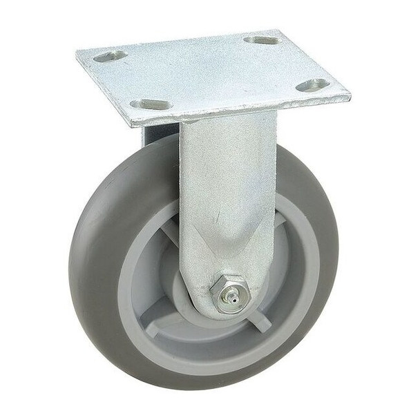 Manufacturer Varies Rigid NSF-Listed Plate Caster,TPR,6 in.,600 lb. 2LY28