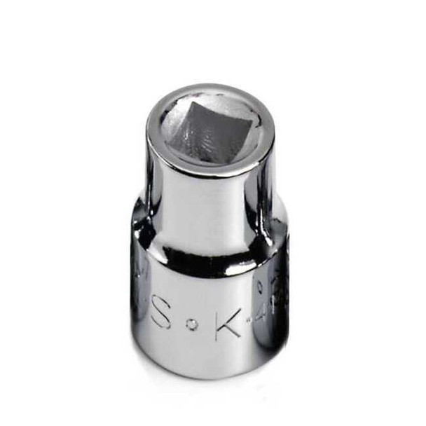 3/8" Drive, 4 pt SAE, Socket, 4 Points,  Steel, Chrome, 1/4 in