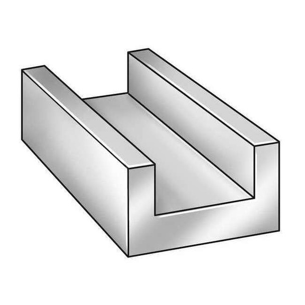 Manufacturer Varies U-Channel,AL 6063,1 In Leg,2 In x 8 ft 63CH2X1X.125-96