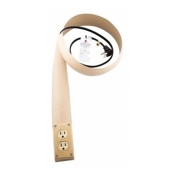 SPT-2 Extension Cord, 16 AWG, Indoor, 16/3, 2 Outlets, 5-15R, Beige, PVC, 5-15P