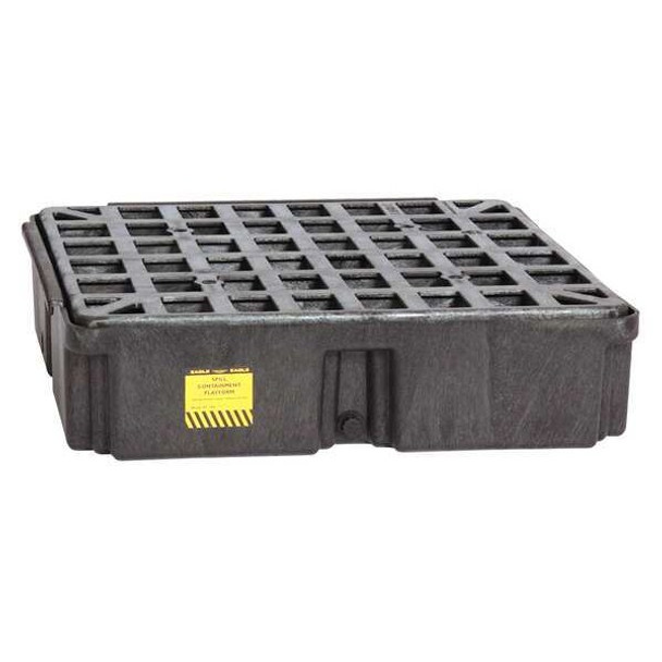 Eagle Mfg Spill Platform,w/Drain,15 gal.,1 Drum 1633BD