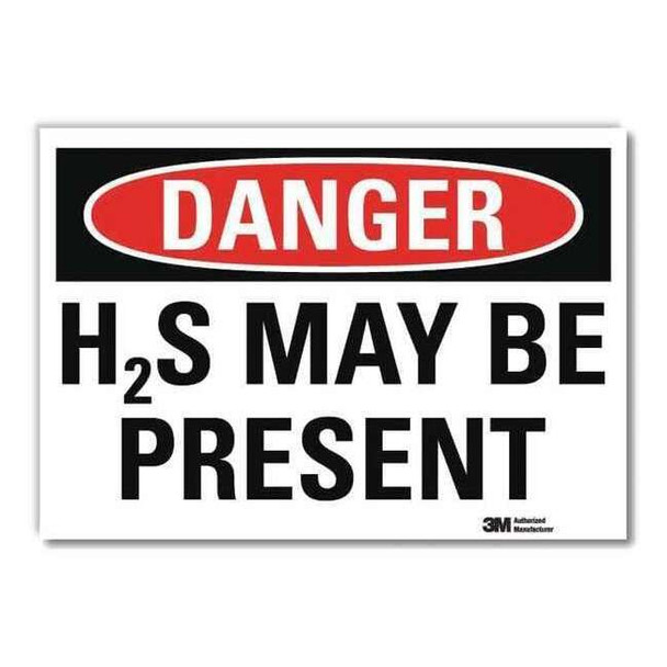 Danger Sign, 7 in H, 10 in W,Vertical Rectangle, English, U3-1541-RD_10X7