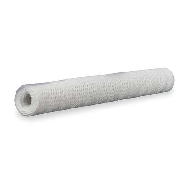 String Wound Filter Cartridge, 15 gpm, 20 Micron, 2-7/16" O.D., 30 in H, 6 PK