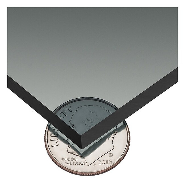 Gray Cast Acrylic Sheet Stock 48" L x 24" W x 1/8" Thick