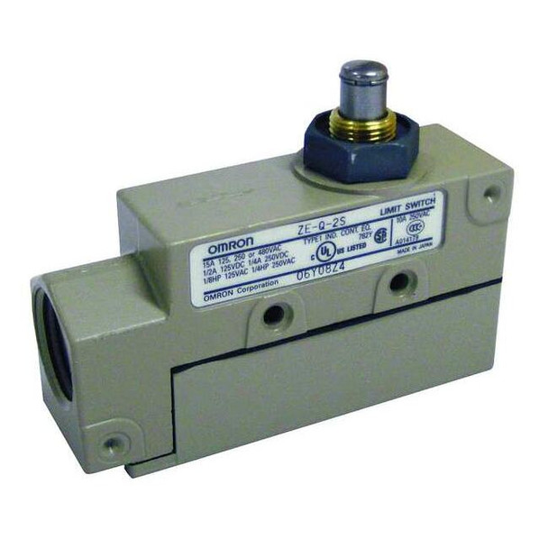 Limit Switch, Plunger, SPDT, 15A at 480V AC, Actuator Location: Top