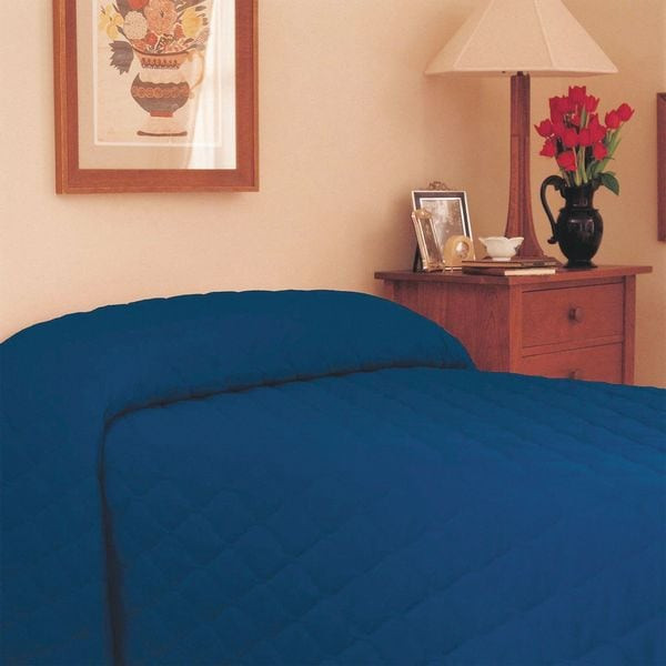 Martex Bedspread,110 in L,Navy MAINSPREAD NAVY