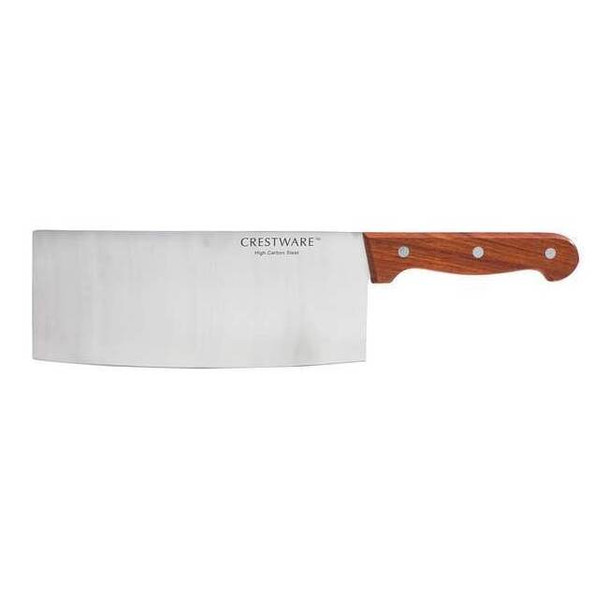 Crestware Cleaver,8 in Blade,Wood Handle KN320