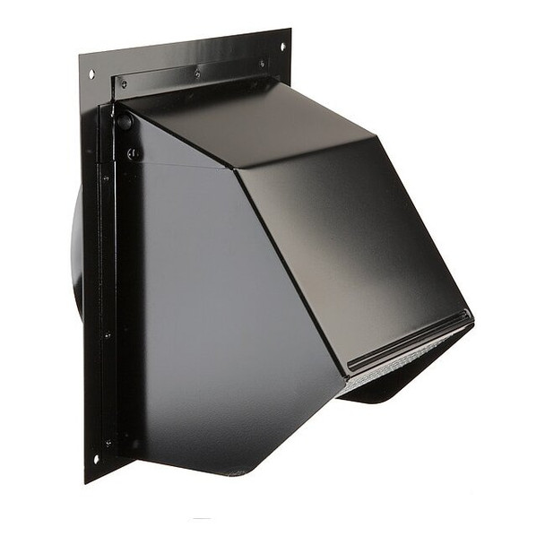 Broan-Nutone Wall/Soffit Vent, Inlet Diameter 6 in, Steel 843BL