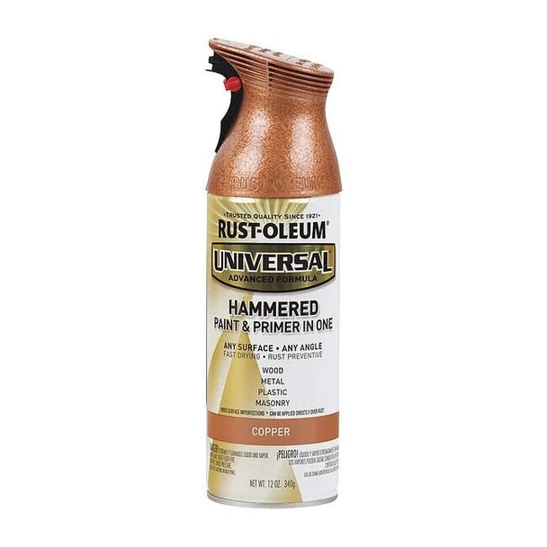 Rust-Oleum Hammered Spray Paint, Copper, Hammered, Solvent, 12 oz 247567