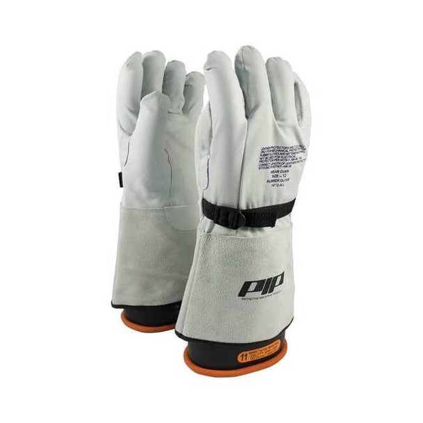 Top Grain Goatskin Protector, Gauntlet Cuff, Straight Thumb, 11, 1 PR