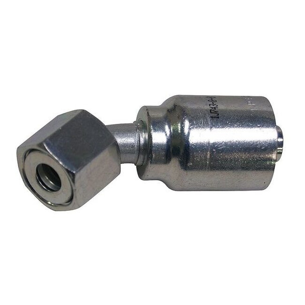 Parker Hose Fitting,Female ORS,Elbow,Hose 1/4 1J743-4-4