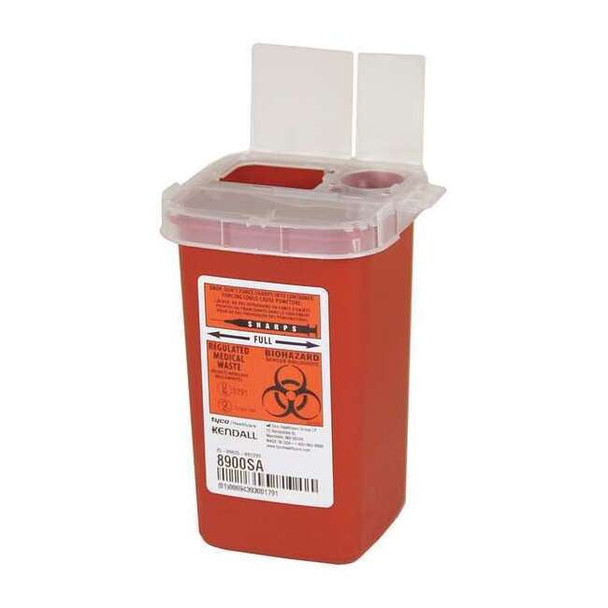 Covidien Sharps Container,1/4 Gal.,Red,PK10 SR1Q100900