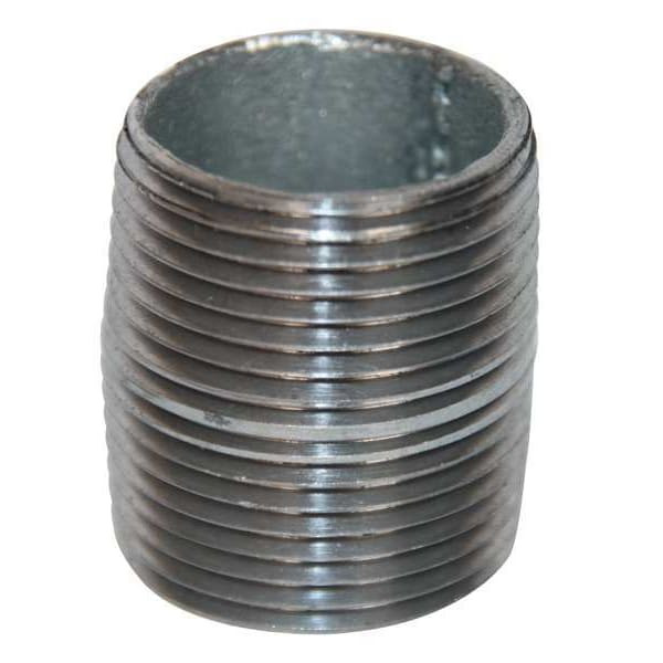 2-1/2" MNPT Close TBE Galvanized Steel Pipe Nipple Sch 40
