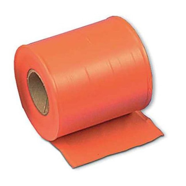 Flagging Tape, No Legend, Orange, 4 in Wide x 300 ft Length, Vinyl, 2.5 mil