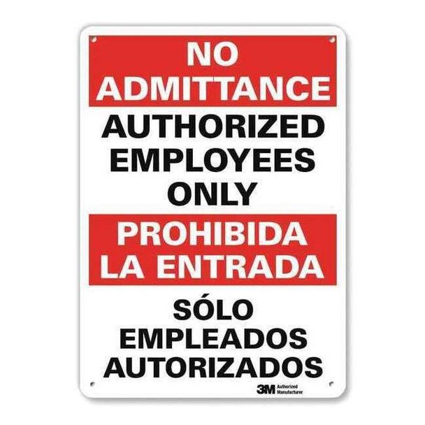 Lyle Plastic Admittance Sign,14"x10", U1-1041-NP_7X10 U1-1041-NP_7X10