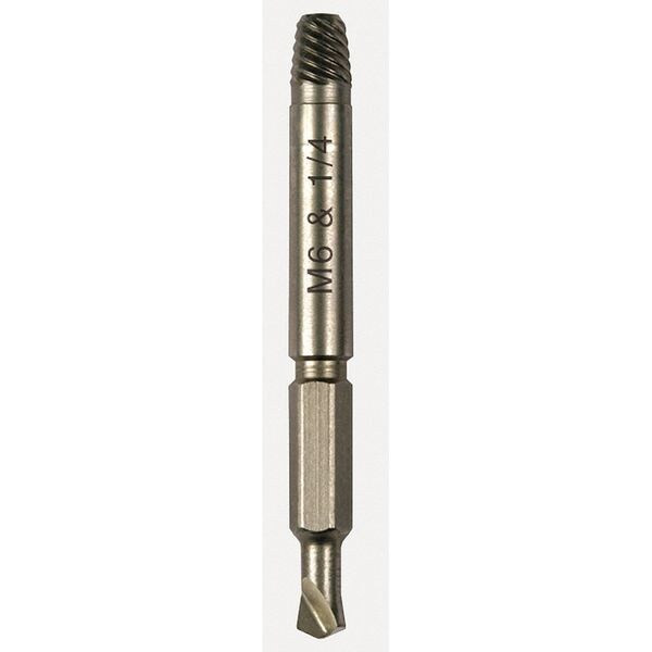 Alden Drill/Extractor Tool,No 4 Size,1/4 In Cap 2367P