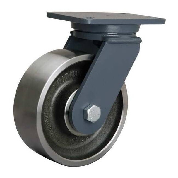 Hamilton Plate Caster,Swivel,Forged Steel,8 in,4000 lb S-CH-83FSB-4SL-FB