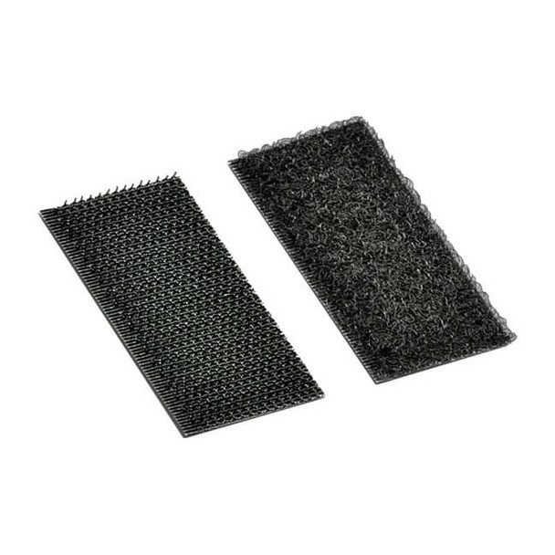 Reclosable Fastener Shapes, Acrylic Adhesive, 2 in, 1 in W, Black, 100 PK