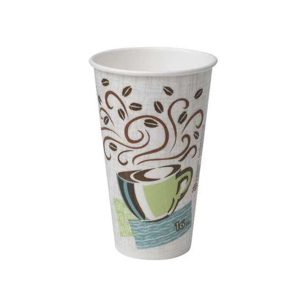 Dixie Industries Disposable Hot cup 16 oz. White, Paper, Pk500 5356DX