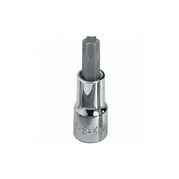 1/4 in Drive, T20 Torx(R) Socket, 6 Points, Socket Bit, Steel, 1/4 in, TpSz T20