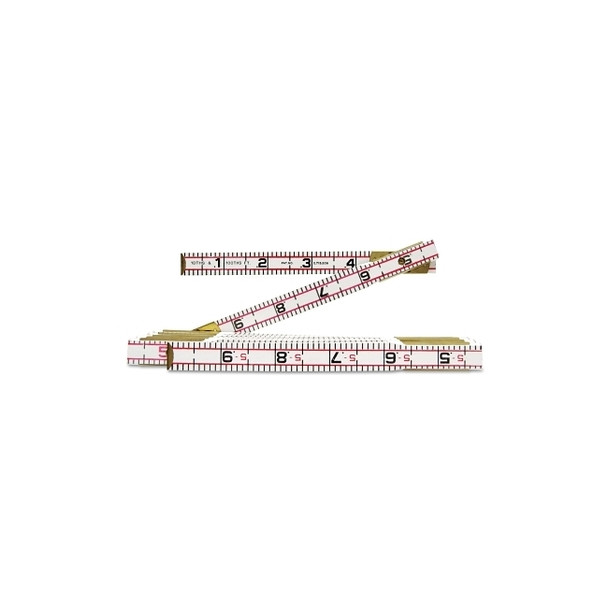 Red End® Engineer's Scale Folding Wood Rule, 6 ft L, Wood, SAE