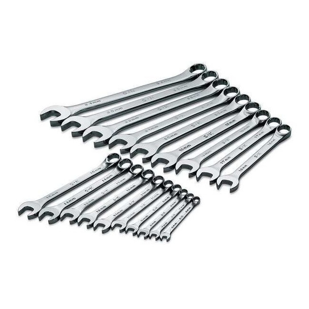 Sk Professional Tools Combo Wrench St,Steel,Chrome,Stnrd, Ofst 86224