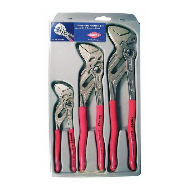 3 Piece Channellock Plastic Grip Plier Wrench Set Dipped Handle