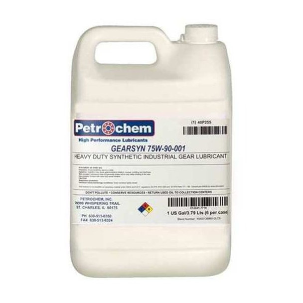 Petrochem 1 gal, Jug, Synthetic, Amber GEARSYN 75W-90-001