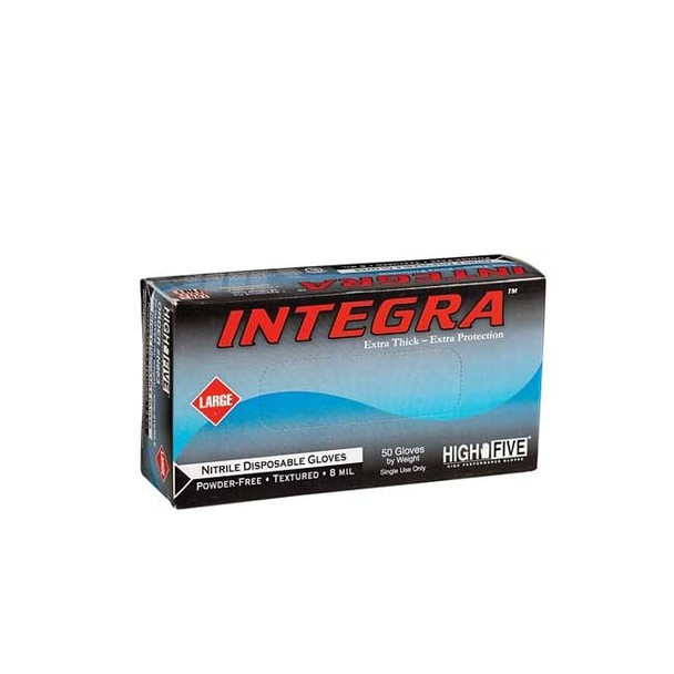 N86, Disposable Gloves, 6.7 mil Palm, Nitrile, Powder-Free, L (9), 50 PK, Blue