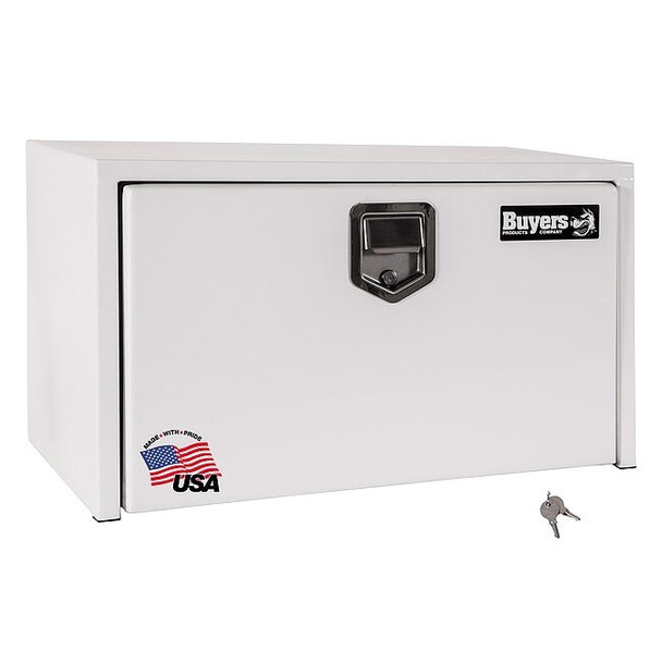 14x16x30 Inch White Steel Underbody Truck Box with Paddle Latch